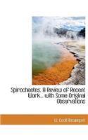 Spirochaetes. a Review of Recent Work... with Some Original Observations