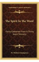 Spirit in the Word