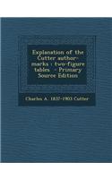 Explanation of the Cutter Author-Marks: Two-Figure Tables