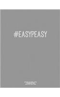 Notebook for Cornell Notes, 120 Numbered Pages, #EASYPEASY, Grey Cover: For Taking Cornell Notes, Personal Index, 8.5"x11", Hashtag Series, Genius Edition