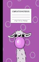 Composition Notebook: Fun Llama Wide Ruled Lined Journal
