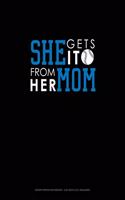 She Gets It From Her Mom (Baseball): Graph Paper Notebook - 0.25 Inch (1/4") Squares(644 Graph Paper Notebook - 0.25 Inch (1/4") Squares)
