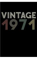 Vintage 1971 Notebook Birthday Gift