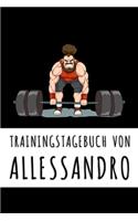 Trainingstagebuch von Allessandro: Personalisierter Tagesplaner für dein Fitness- und Krafttraing im Fitnessstudio oder Zuhause