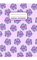 Journal Notebook: Journal, Notebook, Or Diary - Purple Echeveria Succulent Pattern Cover Design - 120 Blank Lined Pages - 7" X 10" - Matte Finished Soft Cover