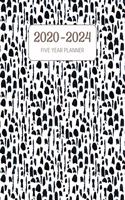2020-2024 Five Year Planner: Monthly Agenda & Schedule with US Holidays - 60 Months or 5 Years - Blots Inky