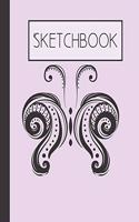 Groovy Butterfly Sketchbook: 200 Page Sketchbook: Artist Edition (8.5x11)