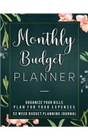Monthly Budget Planner: Finance Monthly & Weekly Budget Planner Undated Workbook Expense Tracker Bill Organizer Journal Notebook