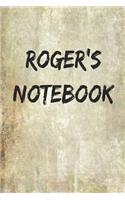Roger's Notebook - Blank Lined journal to write in.