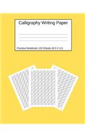 Calligraphy Writing Paper Practice Notebook 120 Sheets (8.5 X 11): Blank Workbook for Lettering Artist And Beginners Yellow