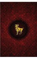 Monogram Aries Journal: Blank Notebook Diary Log