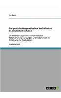 geschlechtsspezifischen Verhältnisse an deutschen Schulen