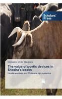 The value of poetic devices in Shasha's books
