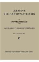 Lehrbuch Der Funktionentheorie