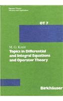 Topics in Differential and Integral Equations and Operator Theory