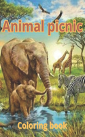 Animal picnic Coloring book