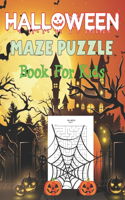 Halloween Maze Puzzle Book for Kids