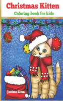 Christmas Kitten Coloring Book for Kids