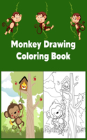 Monkey Drawing Coloring Book: Monkey Coloring Book For Kids And Toddlers! A Unique Collection Of Coloring Pages mickey, A Stress Relief Adult Coloring Book