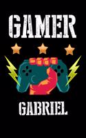 Gamer Gabriel: Liniertes Notizbuch für deinen Vornamen