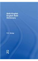 Balti-English / English-Balti Dictionary