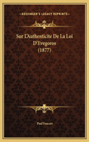 Sur L'Authenticite De La Loi D'Evegoros (1877)