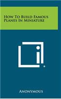 How to Build Famous Planes in Miniature