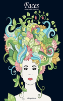 Faces Coloring Book for Grown-Ups 2: (2 Faces)