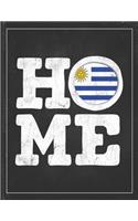 Home: Uruguay Flag Planner for Uruguayan Coworker Friend from Montevideo Lightly Lined Pages Daily Journal Diary Notepad