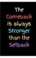 The Comeback is always Stronger than the Setback