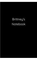 Brittney's Notebook: Notebook / Journal / Diary - 6 x 9 inches (15,24 x 22,86 cm), 150 pages.