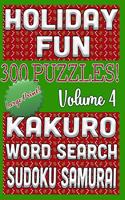 Holiday Fun 300 Puzzles - Kakuro, Word Search, Sudoku Samurai