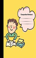 Composition Notebook: Wide Ruled Blank Lined College Notebook For Kids Teens Girls To Take Notes For School & College Classes.