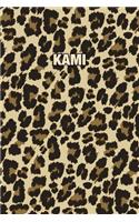 Kami: Personalized Notebook - Leopard Print (Animal Pattern). Blank College Ruled (Lined) Journal for Notes, Journaling, Diary Writing. Wildlife Theme Des