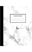 Composition Notebook: Wide-Ruled Blank Lined Notebook - For Girls, Boys, Teens, Kids, Adults - School Writing Notes Journal - 7.5 x 9.25 inches - 100 Pages - White Marble