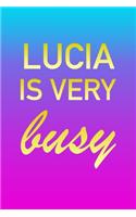 Lucia: I'm Very Busy 2 Year Weekly Planner with Note Pages (24 Months) - Pink Blue Gold Custom Letter L Personalized Cover - 2020 - 2022 - Week Planning - 