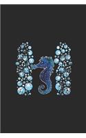 Blue Seahorse: Seahorses Notebook, Blank Lined (6" x 9" - 120 pages) Animal Themed Notebook for Daily Journal, Diary, and Gift