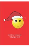 christmas notebook 120 pages lined: christmas notebook lined christmas diary christmas booklet christmas recipe book smiley notebook ruled christmas journal 120 pages 6x9 inches ca. DI