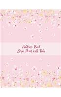 Address Book Large Print with Tabs