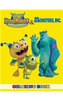 Henry Hugglemonster and Monsters, Inc Coloring Book: 2 in 1 Coloring Book for Kids and Adults, Activity Book, Great Starter Book for Children with Fun, Easy, and Relaxing Coloring Pages