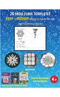 Easy Snowflake (28 snowflake templates - easy to medium difficulty level fun DIY art and craft activities for kids)