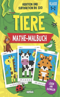 Tiere - Mathe-Malbuch