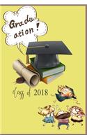 Class of 2018 ( Memory Blank Journal): This blank journal design for senior graduating year of 2018(Congratulation Blank Journal)