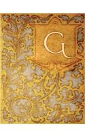 Monogram "G" Sketchbook: Blank Art Pad Notebook Journal(7 Monogram Nouveauone 150 Sketch)