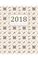 2018 Planner Weekly and Monthly: A Year - 365 Daily Planner Calendar Schedule Organizer Appointment Journal Notebook, Monthly Planner, To do list (Dog Lover)(1 2018 Planners Journals)