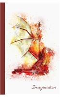 Imagination: Dragon (Red) Journal/Notebook 5.25"x8"(28 Watercolor Journal)