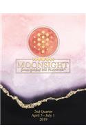 Moonsight Planner - Moon Phase Biz Calendar - 2019 (Daily - 2nd Quarter - April to July - Rose Quartz)