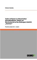 Texte verfassen zu literarischen Schreibanlässen