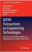 Iaeng Transactions on Engineering Technologies