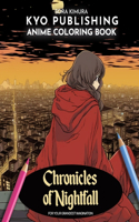 Anime Coloring book Chronicles of Nightfall: Art Meets Darkness in 40 + Coloring in the Manga Style Illustration
